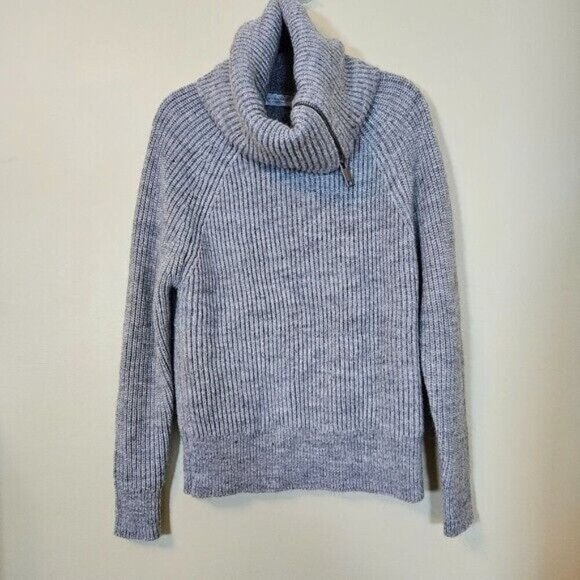Contemporaine Sweater Women S Gray Exclusive Simons Chunky Ribbed Knit Oversized - Picture 1 of 16